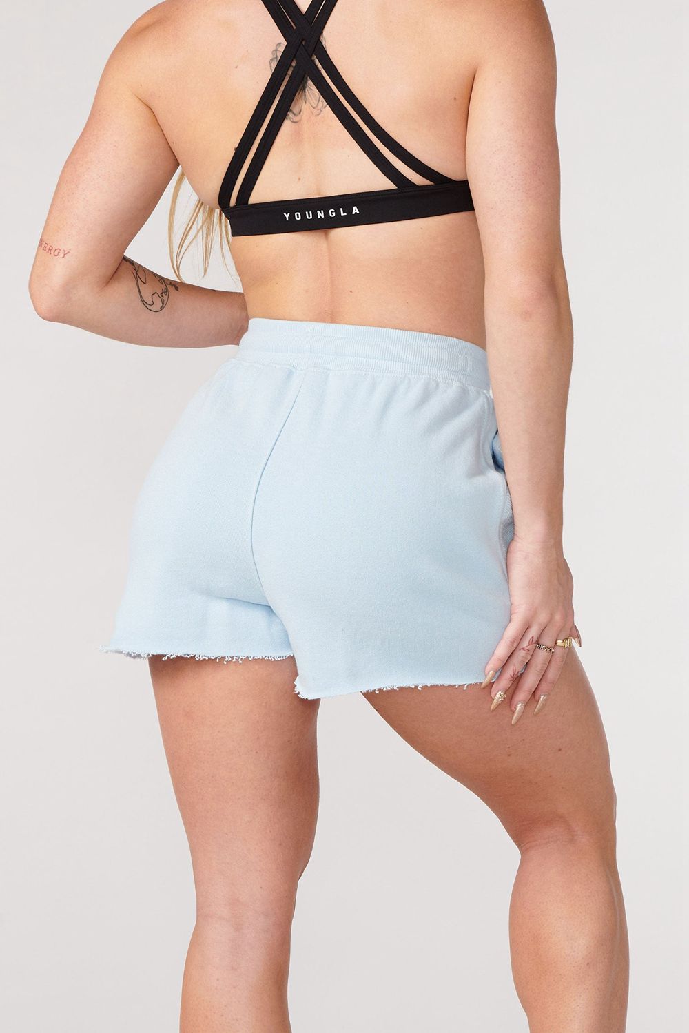 Young LA W114 Reversed Terry Shorts Blauw | EBCHQ1043