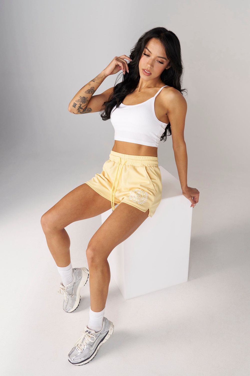 Young LA W138 Court Shorts Geel | UAMXR6584