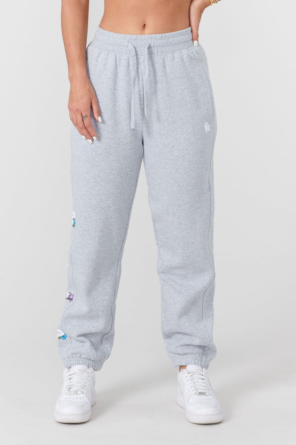 Young LA W203 Winter Bloom Joggers Lichtgrijs | QDESV9452