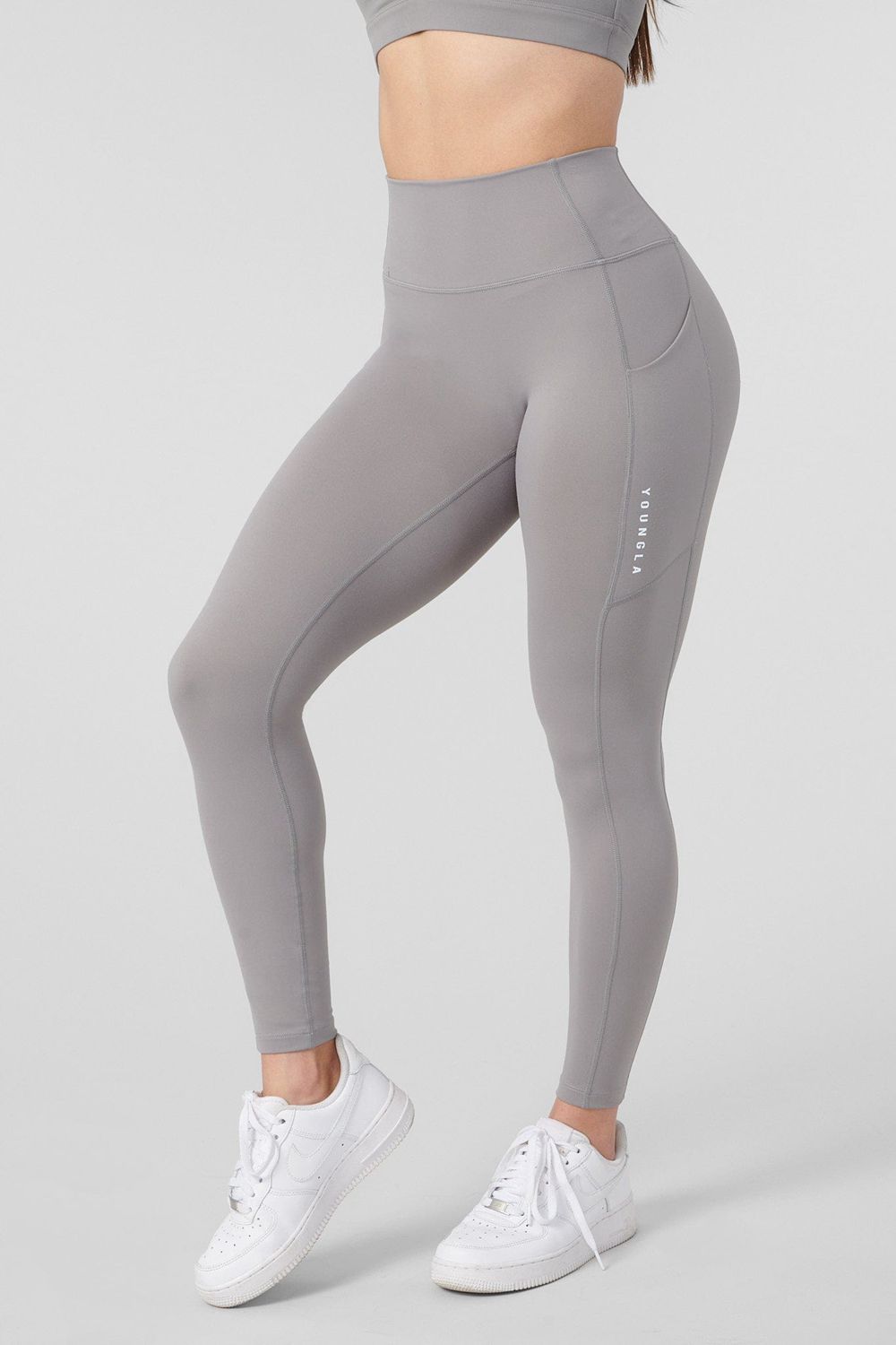 Young LA W214 Power Leggings Grijs | GJCEO7048