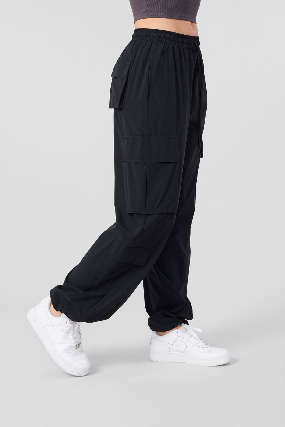 Young LA W219 Travel Cargo Joggers Zwart | VQOBU4217