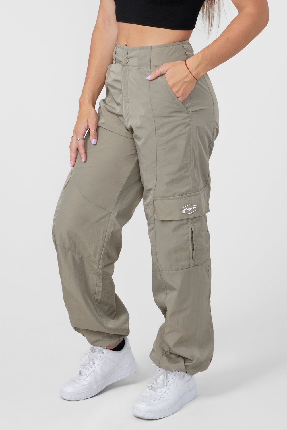 Young LA W222 Retro Cargo Joggers Grijs | LSQMK4870