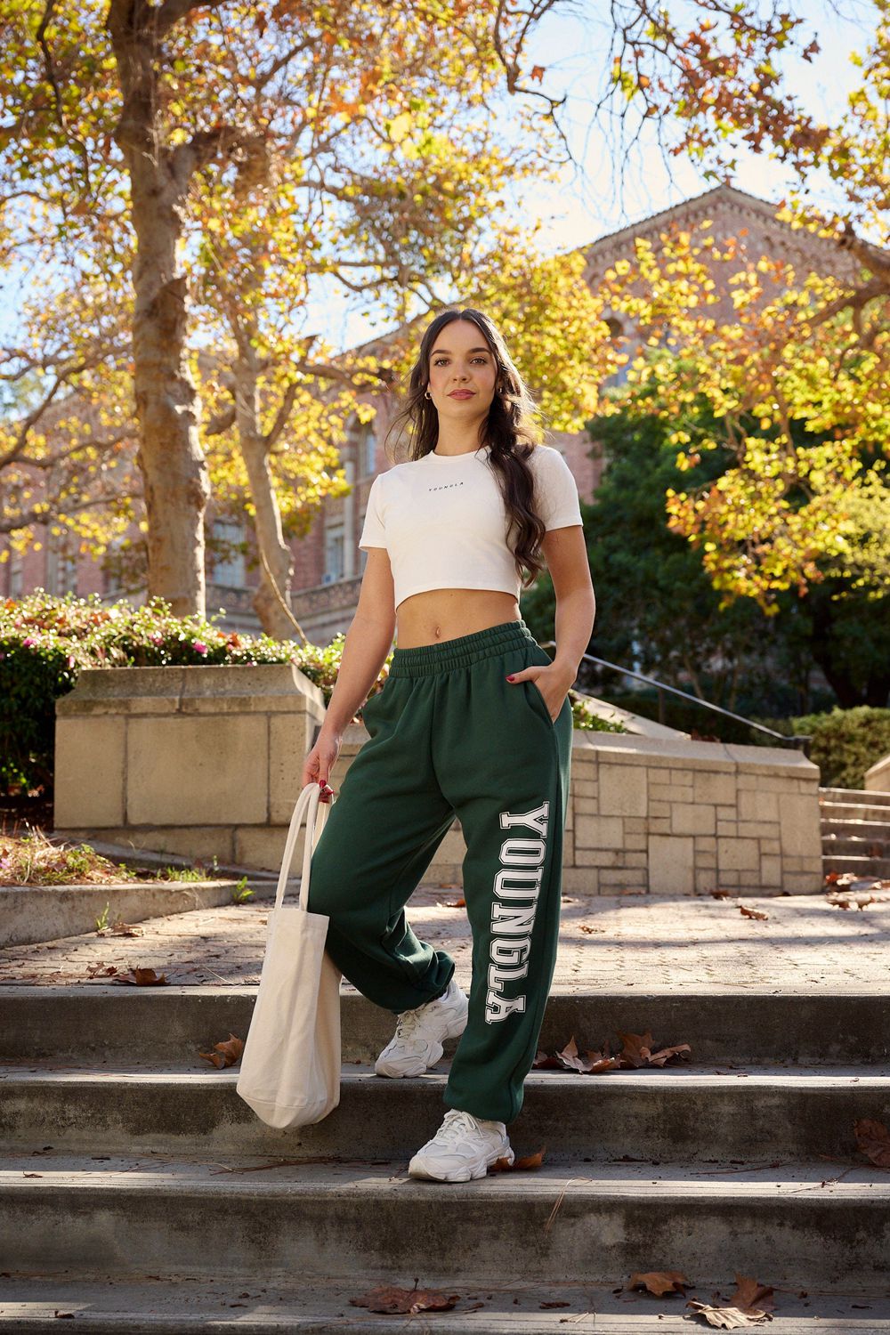 Young LA W223 - Campus Joggers Groen | NCXJK4328