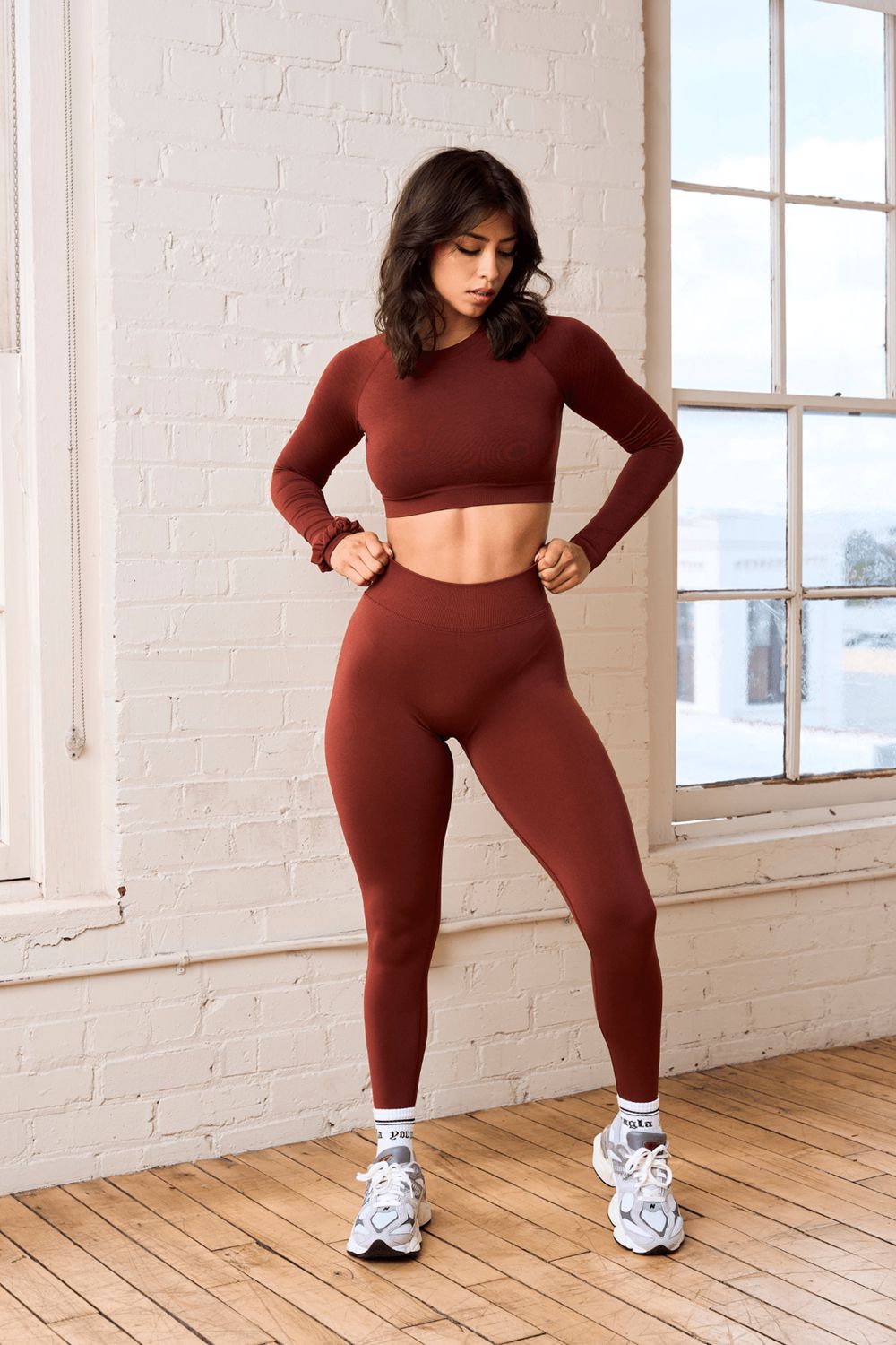 Young LA W233 - Curve Seamless Legging Bordeaux | NTDWJ0813