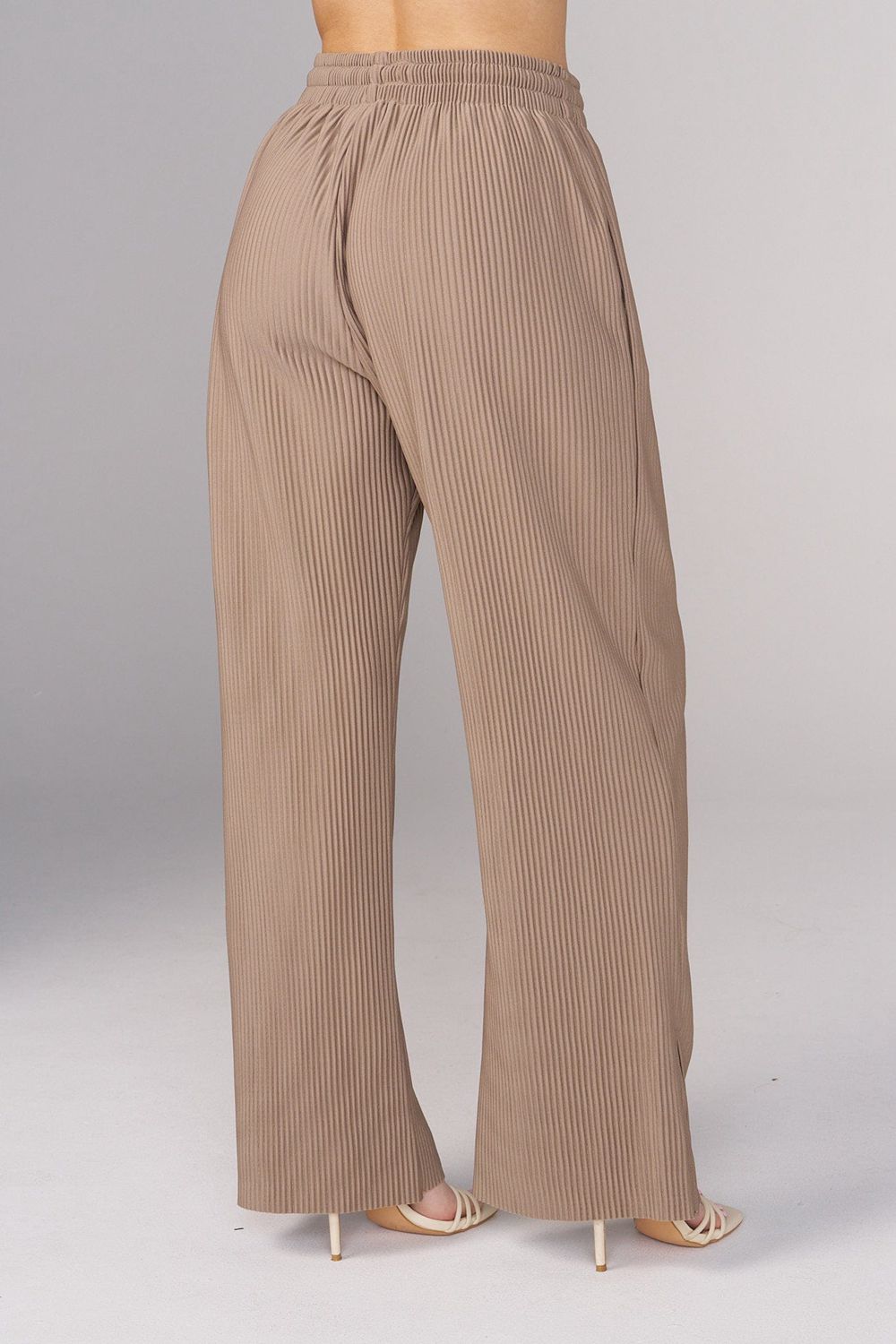 Young LA W244 Aria Pleated Pants Khaki | MHYAN0361