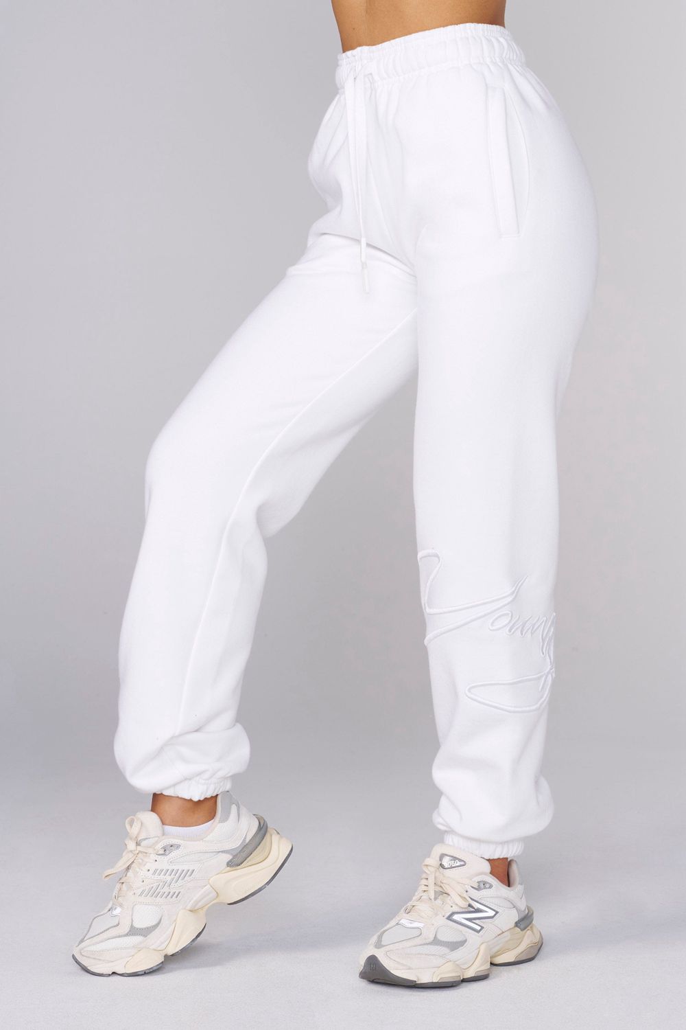 Young LA W246 Signature Joggers Wit | VNTBG1307