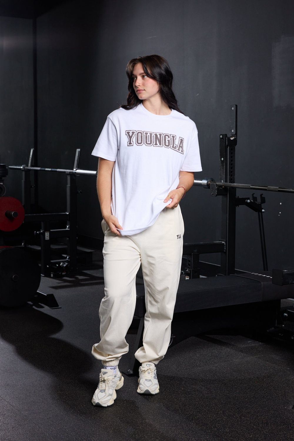 Young LA W247 Pump Cover Joggers Wit | JLNYD7126