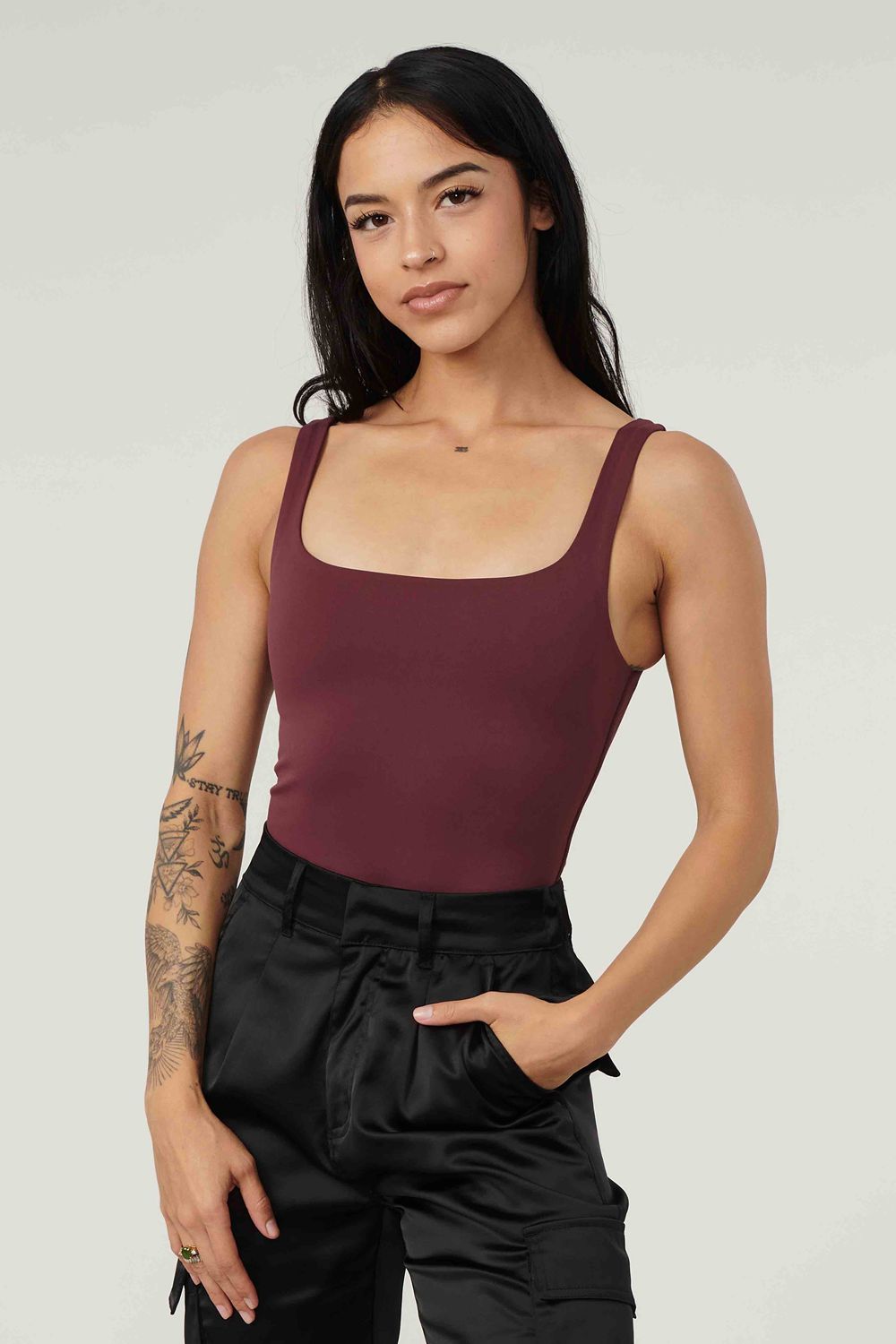 Young LA W307 - Snatched Bodysuit Bordeaux | QXRJH1520