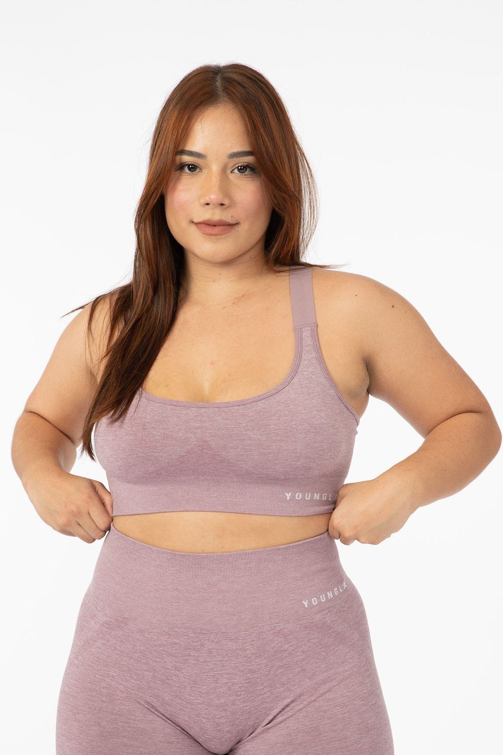 Young LA W308 Seamless Sports Bra Paars | UDWJQ7109