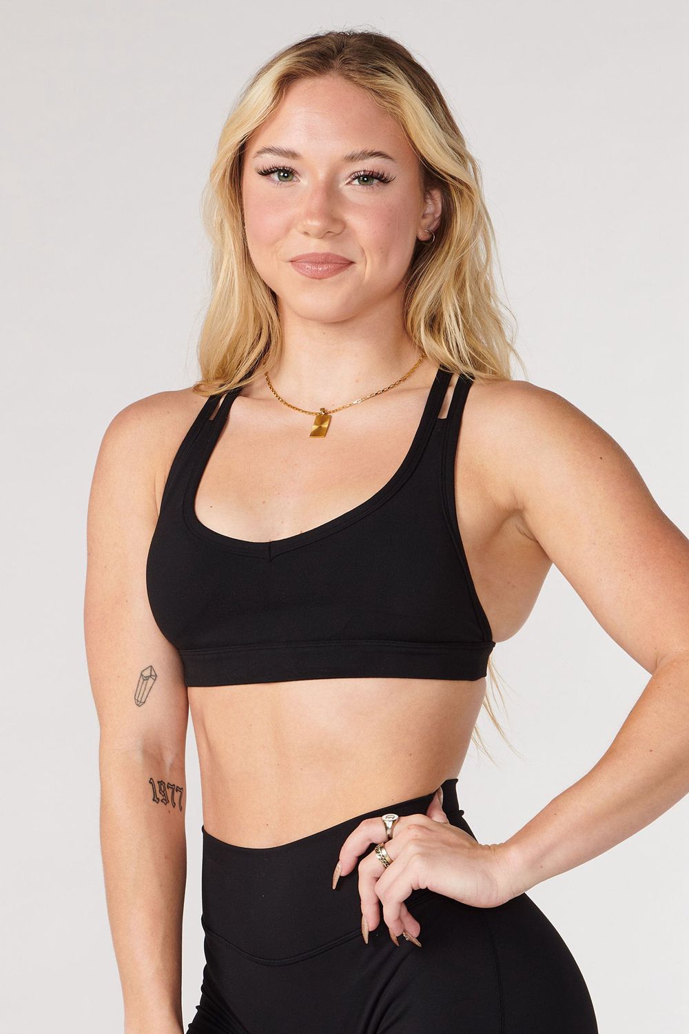 Young LA W318 Effortless Sports Bra Zwart | QWFRE8105