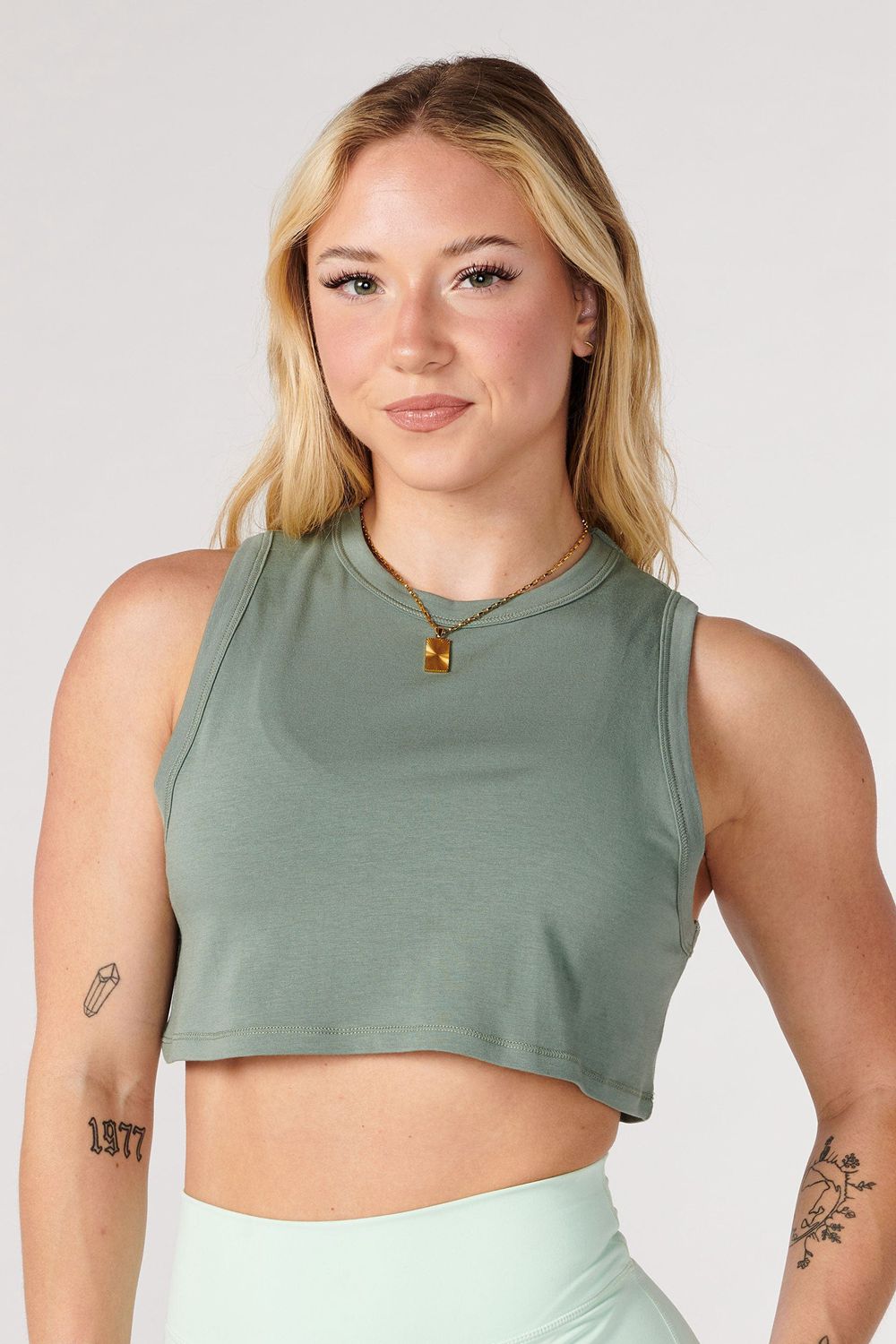 Young LA W321 Cloud Modal Tank Groen | XADIH8712