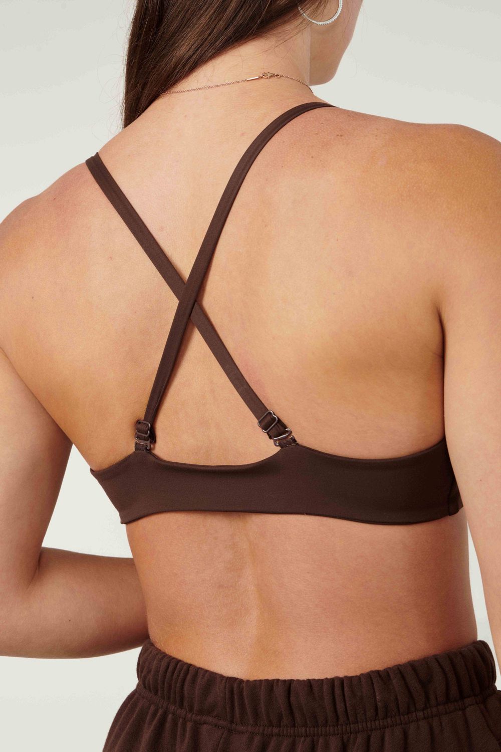 Young LA W326 Spiral Sports Bra Donkerbruin | BSNHX6028