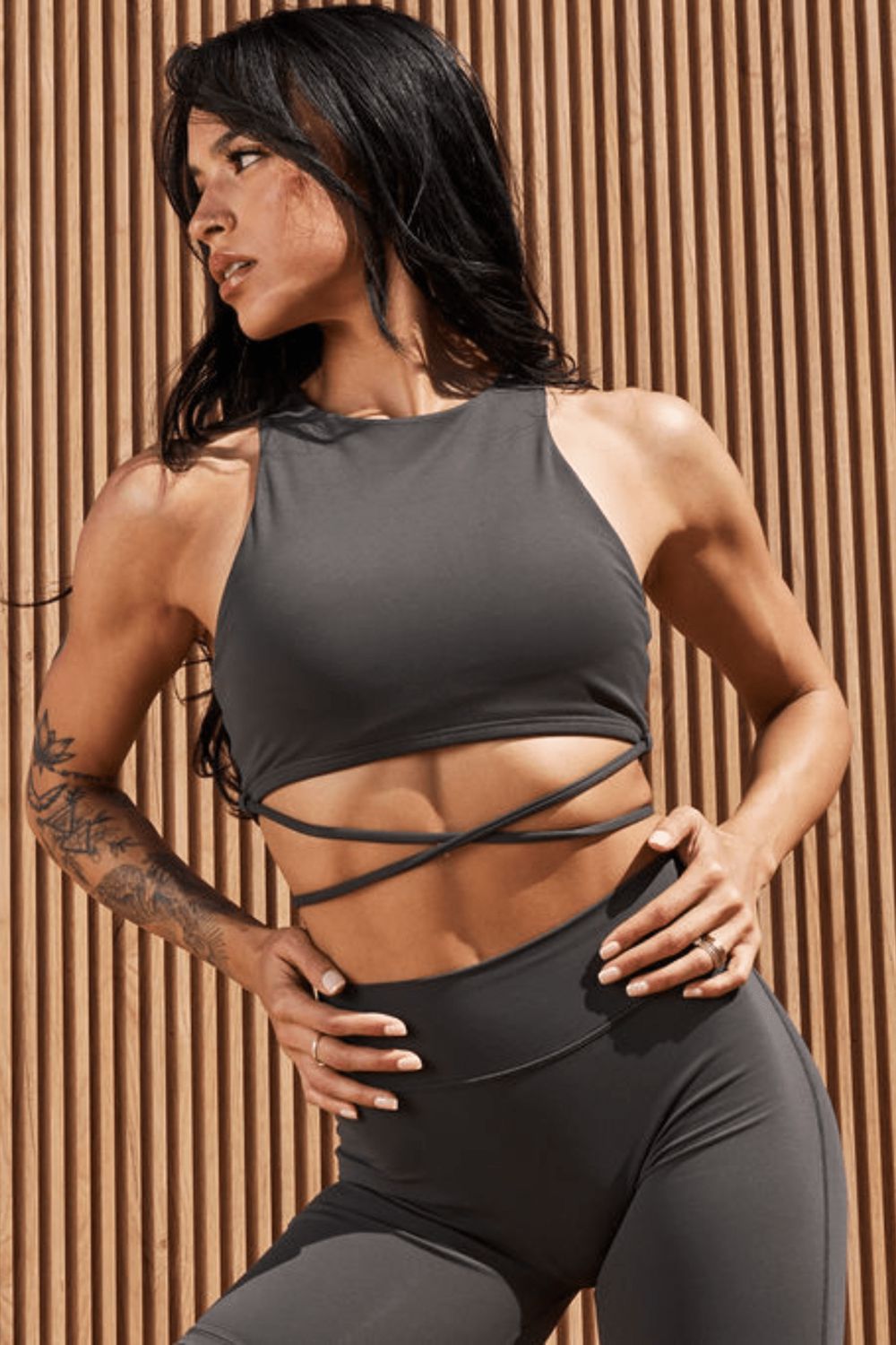 Young LA W334 - Urban Wrap Bra Grijs | MUHCT7852