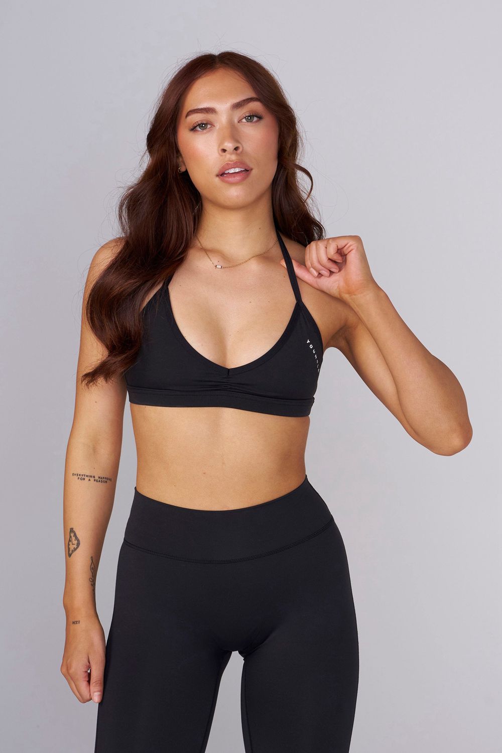 Young LA W335 - Urban V-Neck Bra Zwart | NJOQM4827