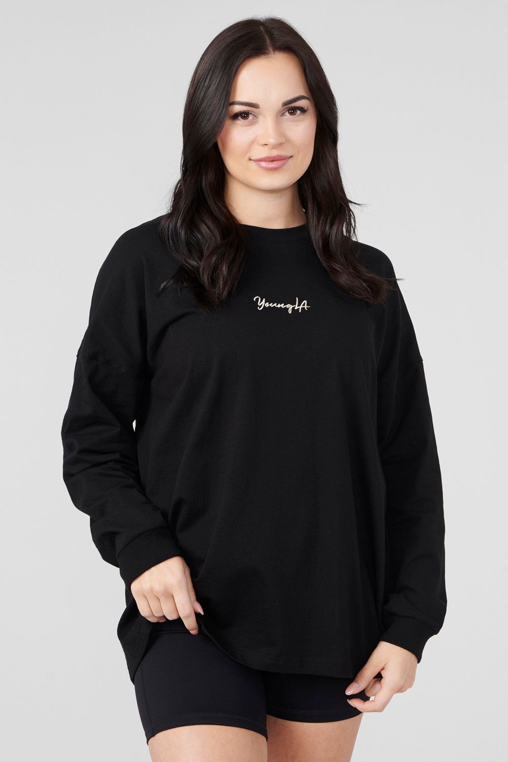 Young LA W416 Retro Long Sleeve Fall 23 Zwart | SVELF6412