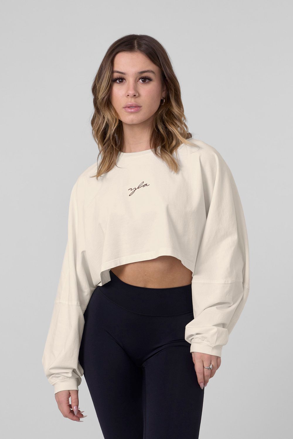 Young LA W434 - Lazyday Longsleeve Top Beige | XLABK1659