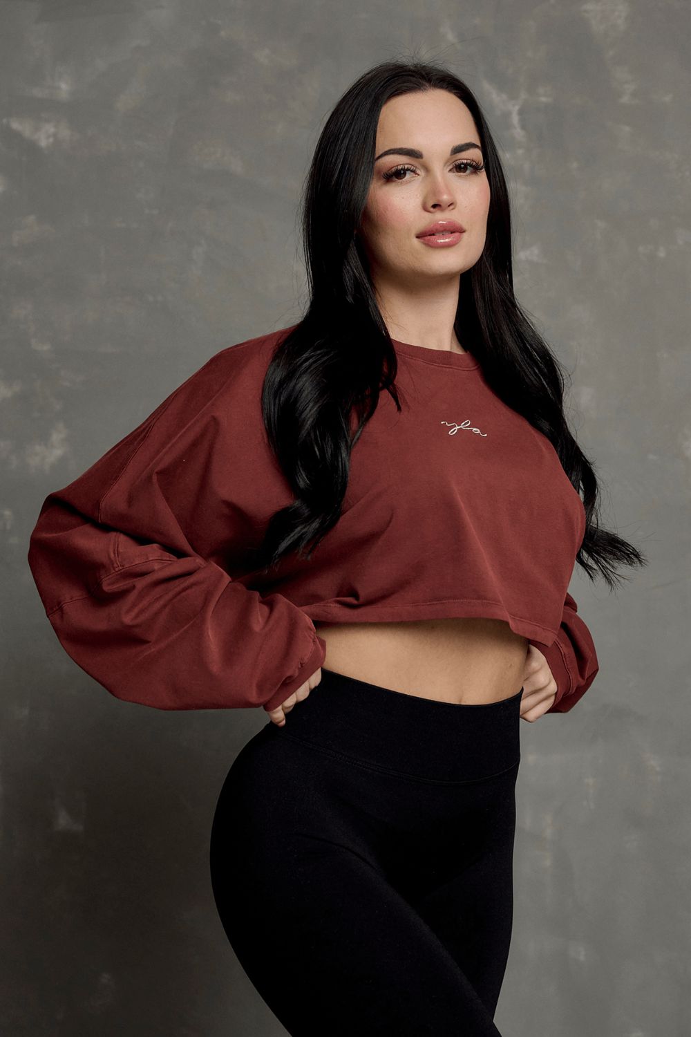 Young LA W434 - Lazyday Longsleeve Top Rood | SYPBN9184