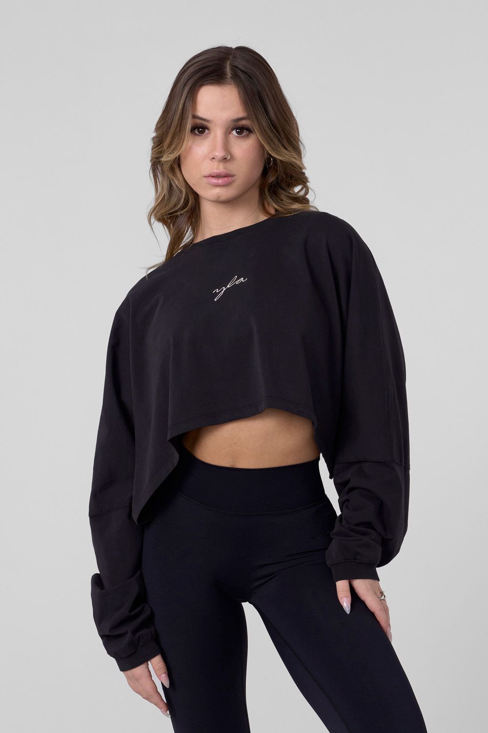 Young LA W434 - Lazyday Longsleeve Top Zwart | NOFUD1098