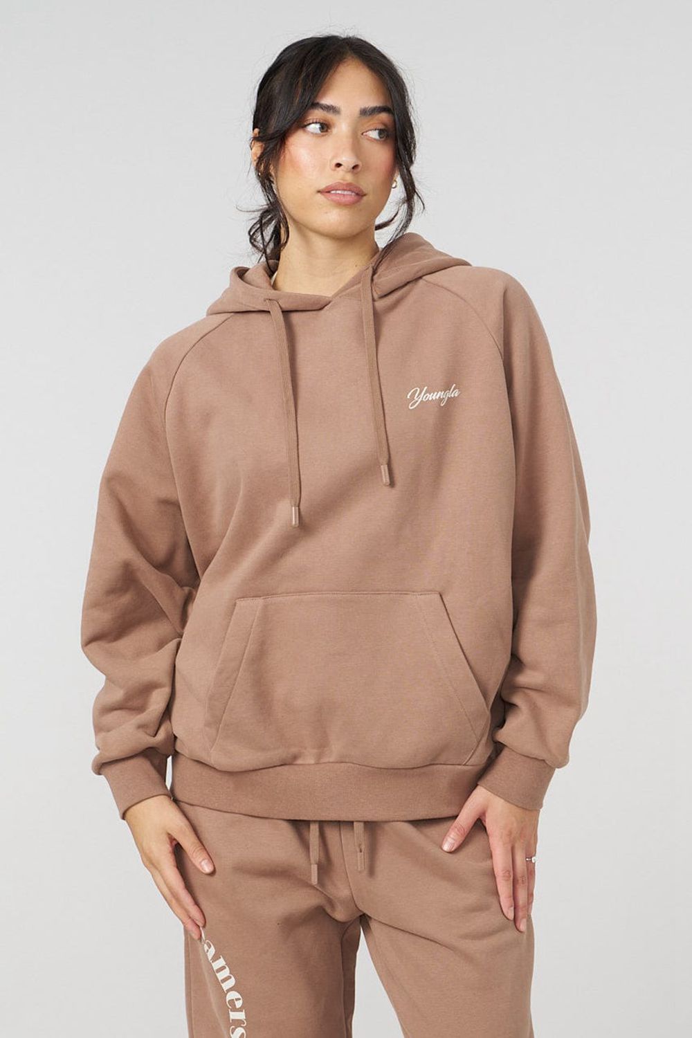 Young LA W516 Revolve Hoodie Khaki | YUQMH1529