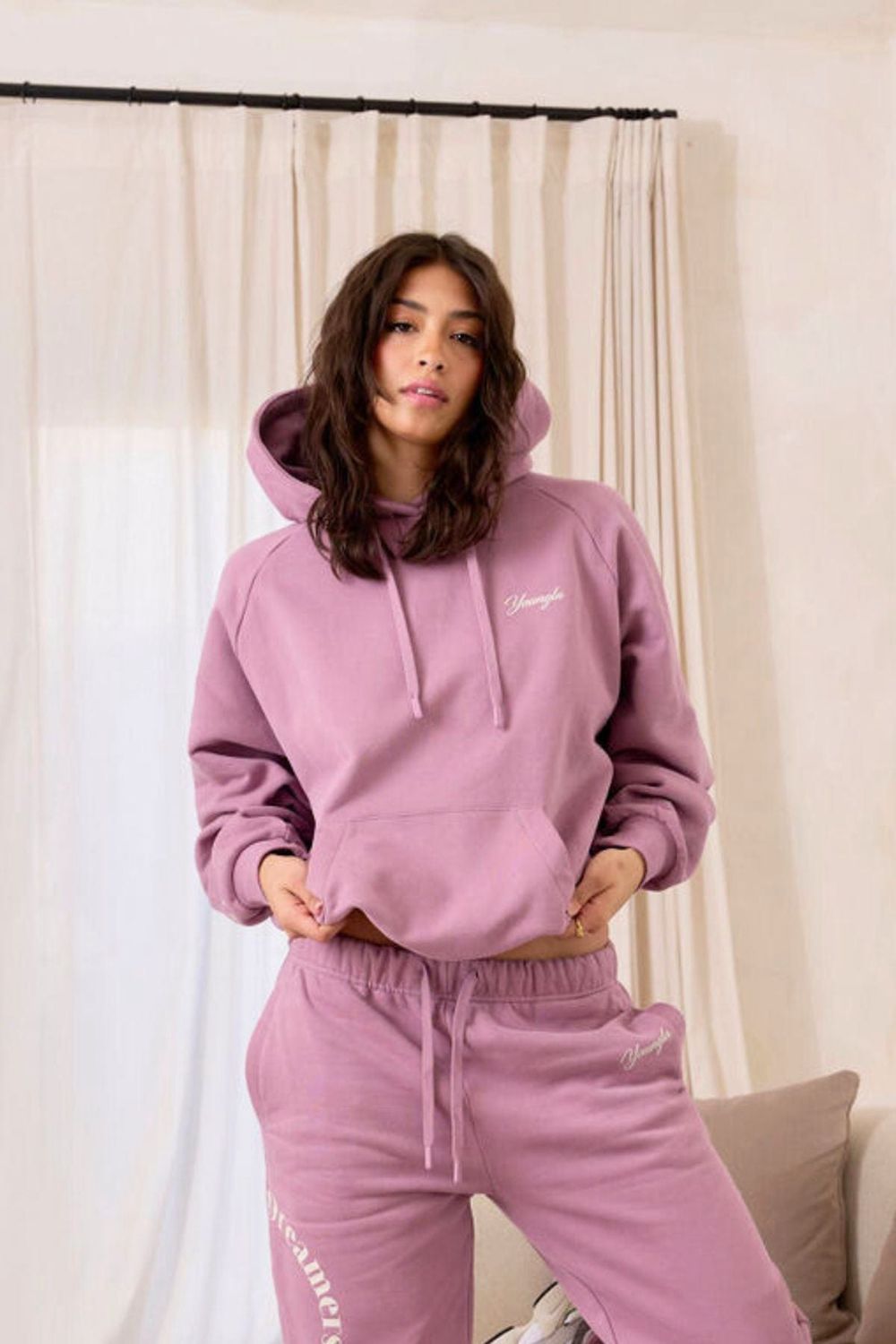 Young LA W516 Revolve Hoodie Paars | WYGSB5273