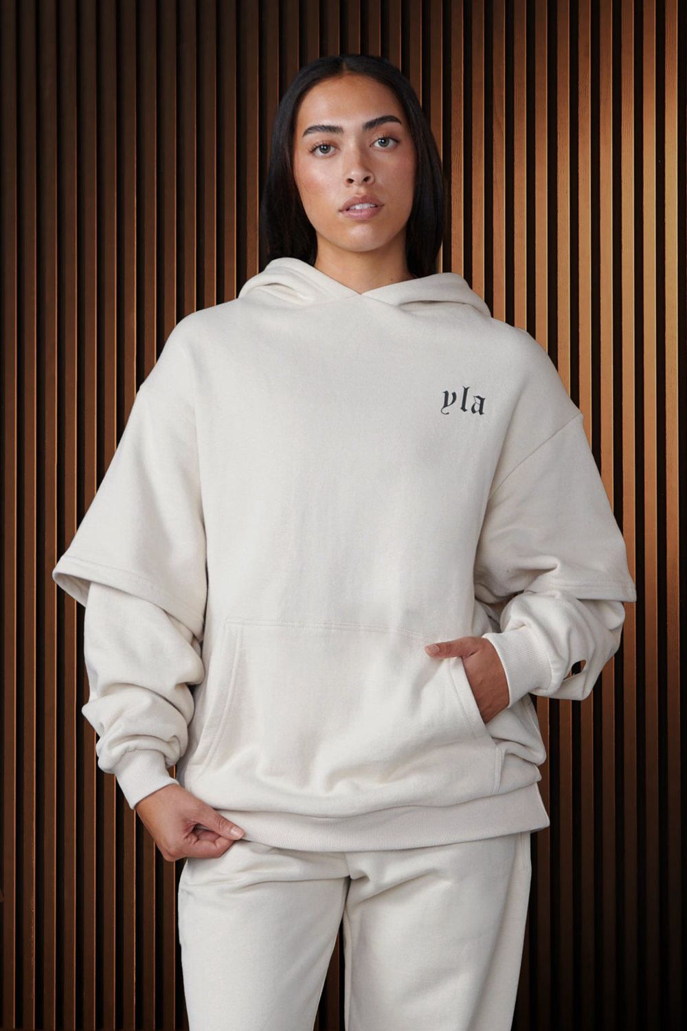 Young LA W520 - Urban Layer Hoodie Wit | BXMVC5364