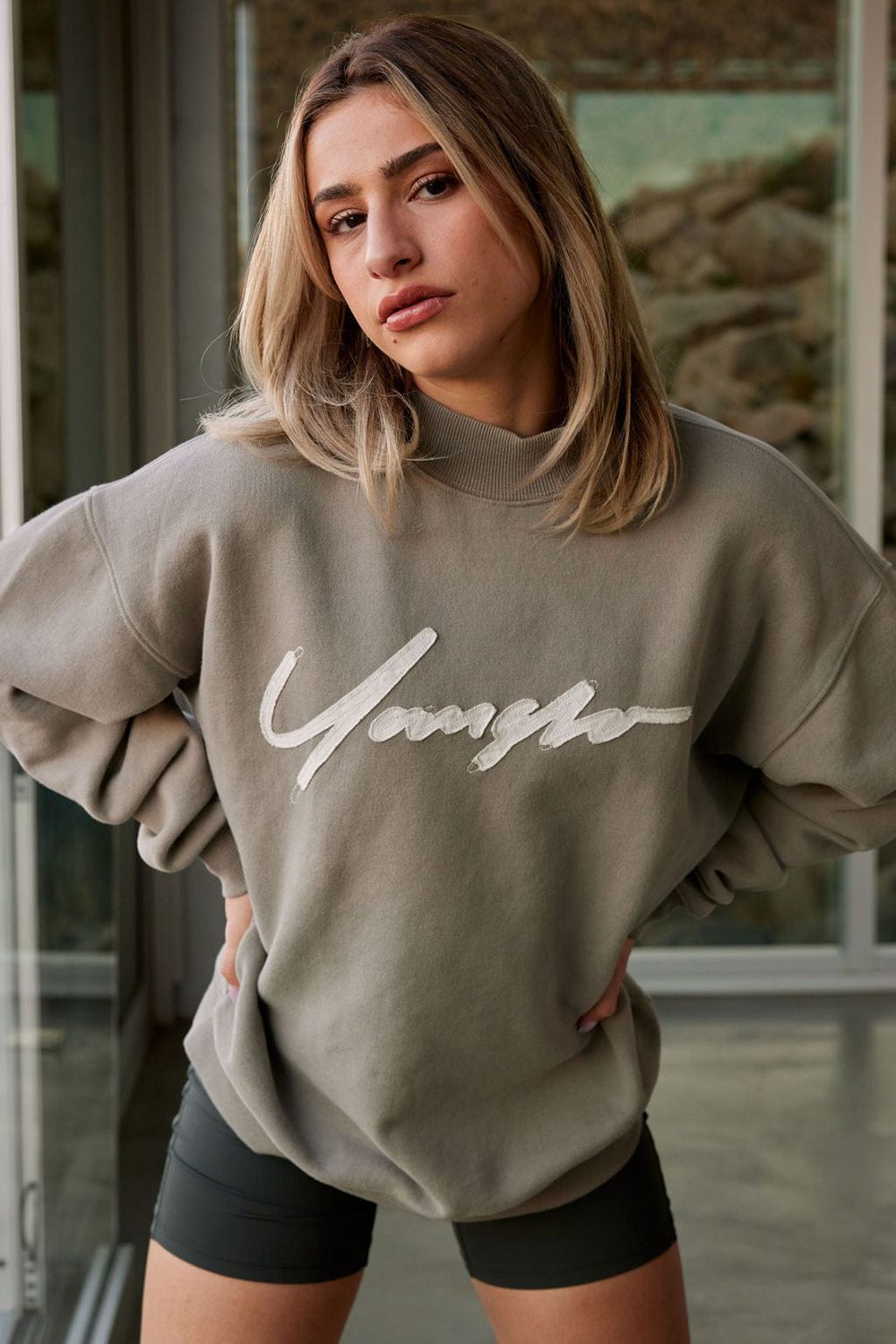 Young LA W521 - Urban Crewneck Grijs | DNZJX3409