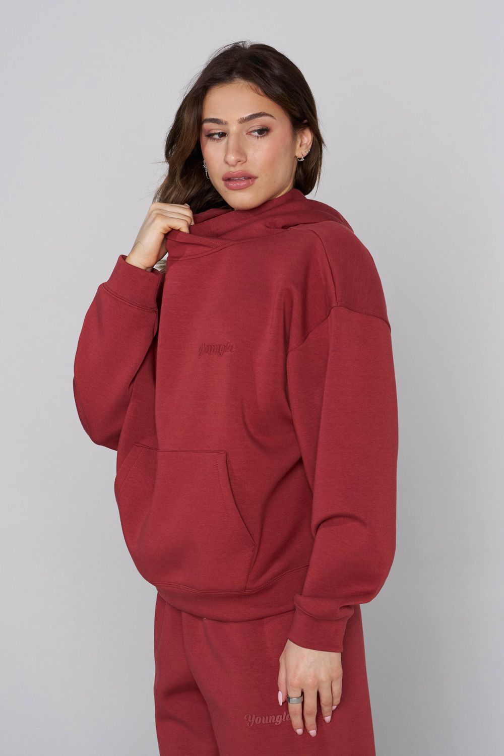 Young LA W534 Scuba Hoodie Rood | ENASB2470