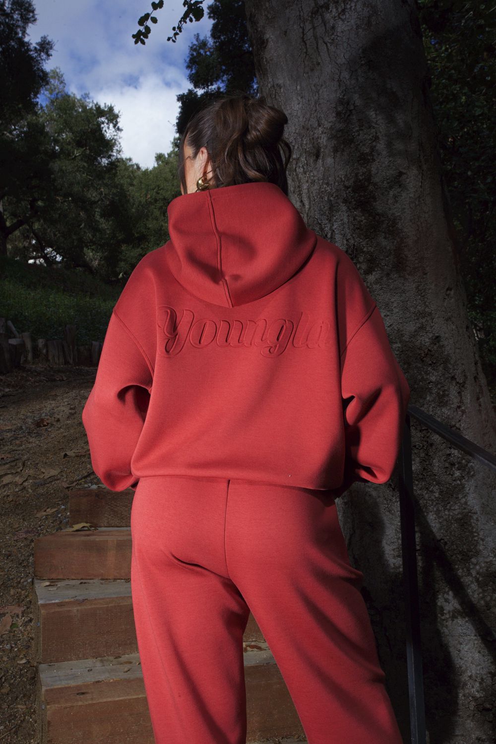 Young LA W534 Scuba Hoodie Rood | ENASB2470