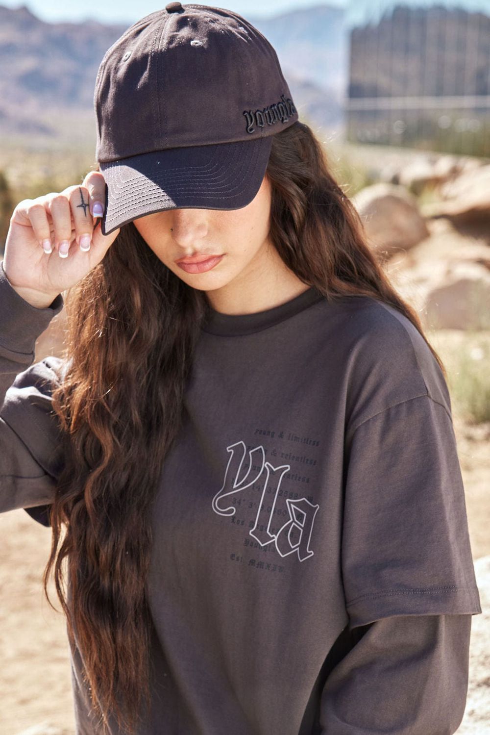 Young LA W902 - Urban Dad Hat Donkergrijs | ZUXQL5687